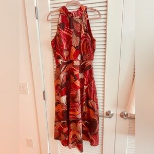 Fall Floral Halter Dress